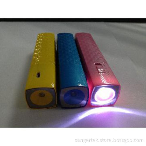 New gift 18650 cell type portable power bank with LED for mobile phone